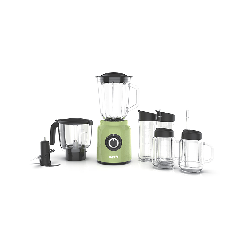 BL488BE-G Pengisar Smoothie Kaca untuk Dapur 700W, Pengisar Countertop Profesional untuk Goncang dengan Cawan Kaca 1.5L, 6 Bilah Keluli Tahan Karat dan 2 Kelajuan & Fungsi Nadi