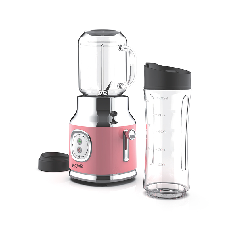 Pengisar Smoothie BL389B-P4 dengan Bilah Tajam, Pengisar Mini Peribadi untuk Goncang dan Pelicin, Pengisar untuk Dapur dengan pengadun, Cawan Perjalanan tanpa BPA & Cawan Mason 600ml