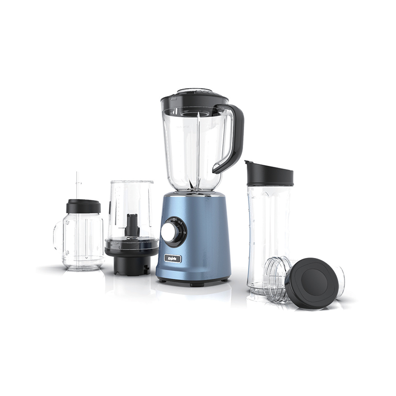 Pengadun Blender BL565ABE-P, Pembuat Smoothie Berkelajuan Tinggi 1.0L Berbilang Fungsi dan Penghancur Ais， dengan Pengisar Mini Mudah Alih 600ML dan Pemproses Makanan untuk Juicer